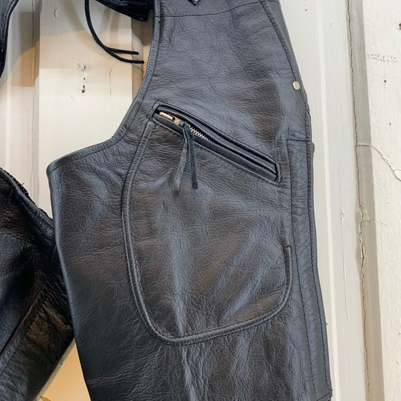 Zony Inc Black Leather Chaps - Picture 2 of 16